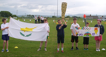 Olympic Flame Comes to Ballyholland Sports Day