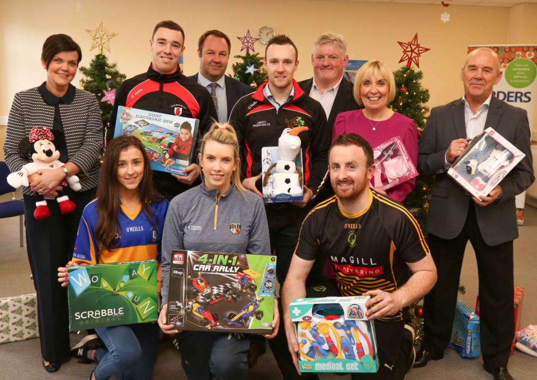 Antrim GAA put their best foot, and shoebox, forward in support of SVP