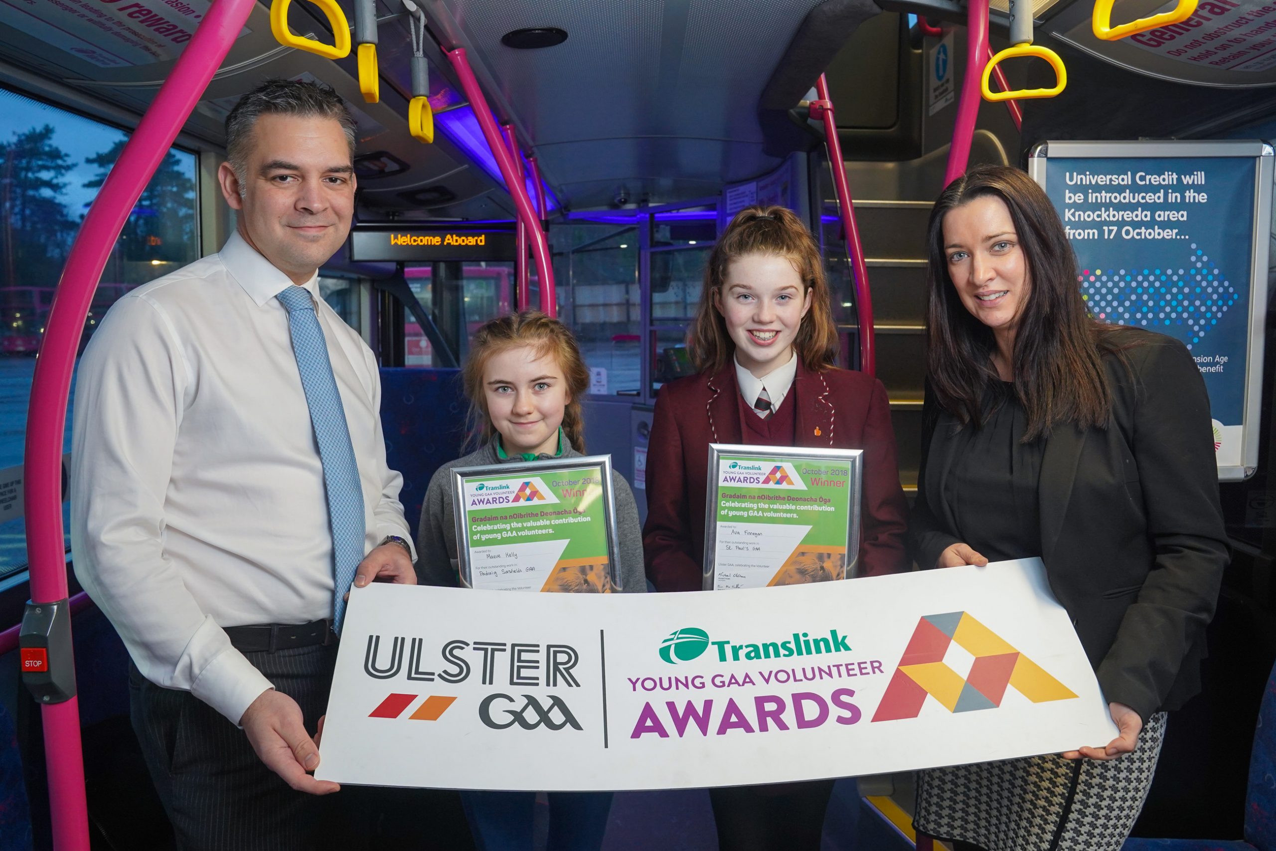 Joint winners of Translink Ulster GAA Young Volunteer of the Month award