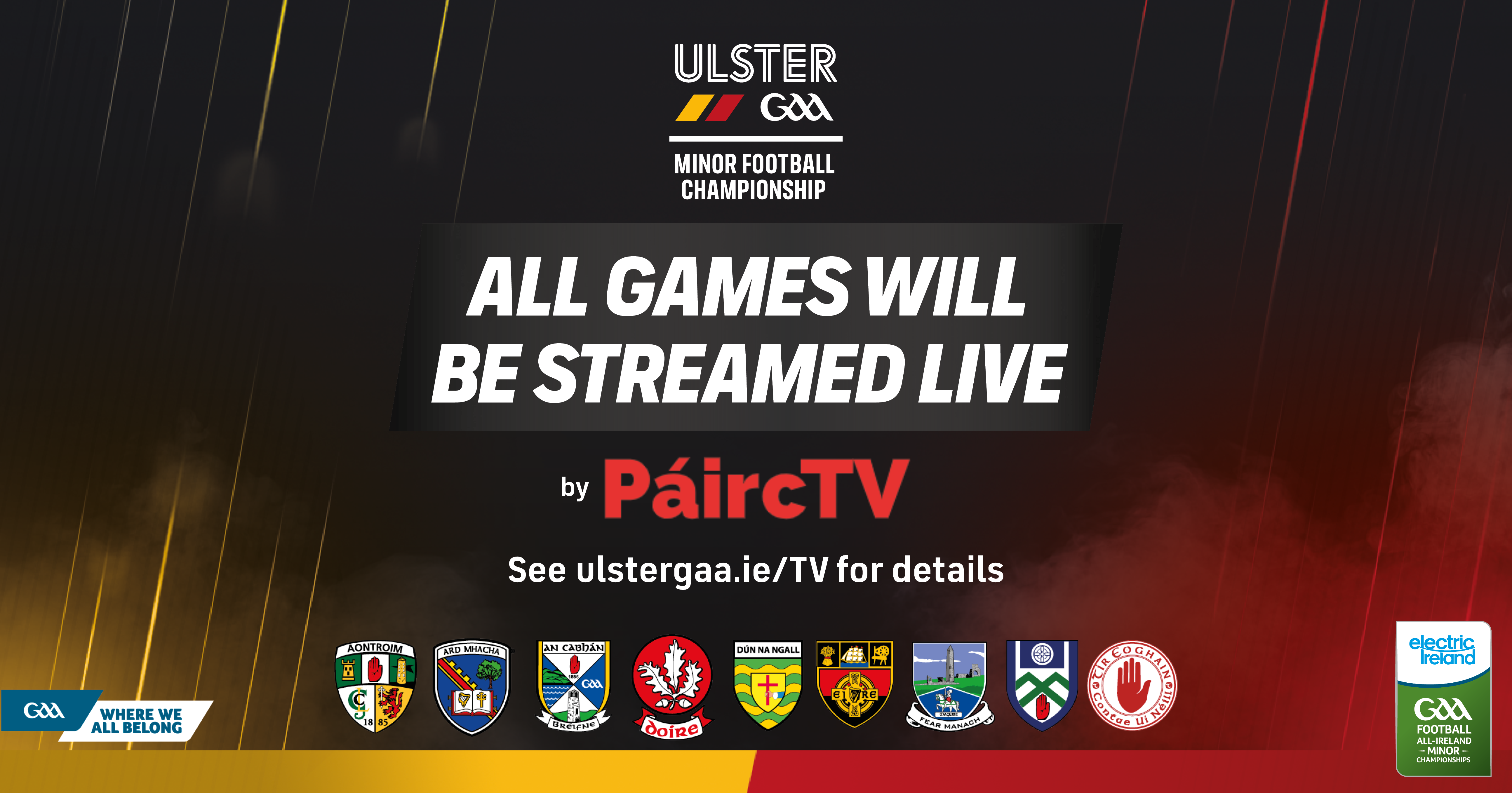 Ulster GAA announces streaming service for Minor Football Championship