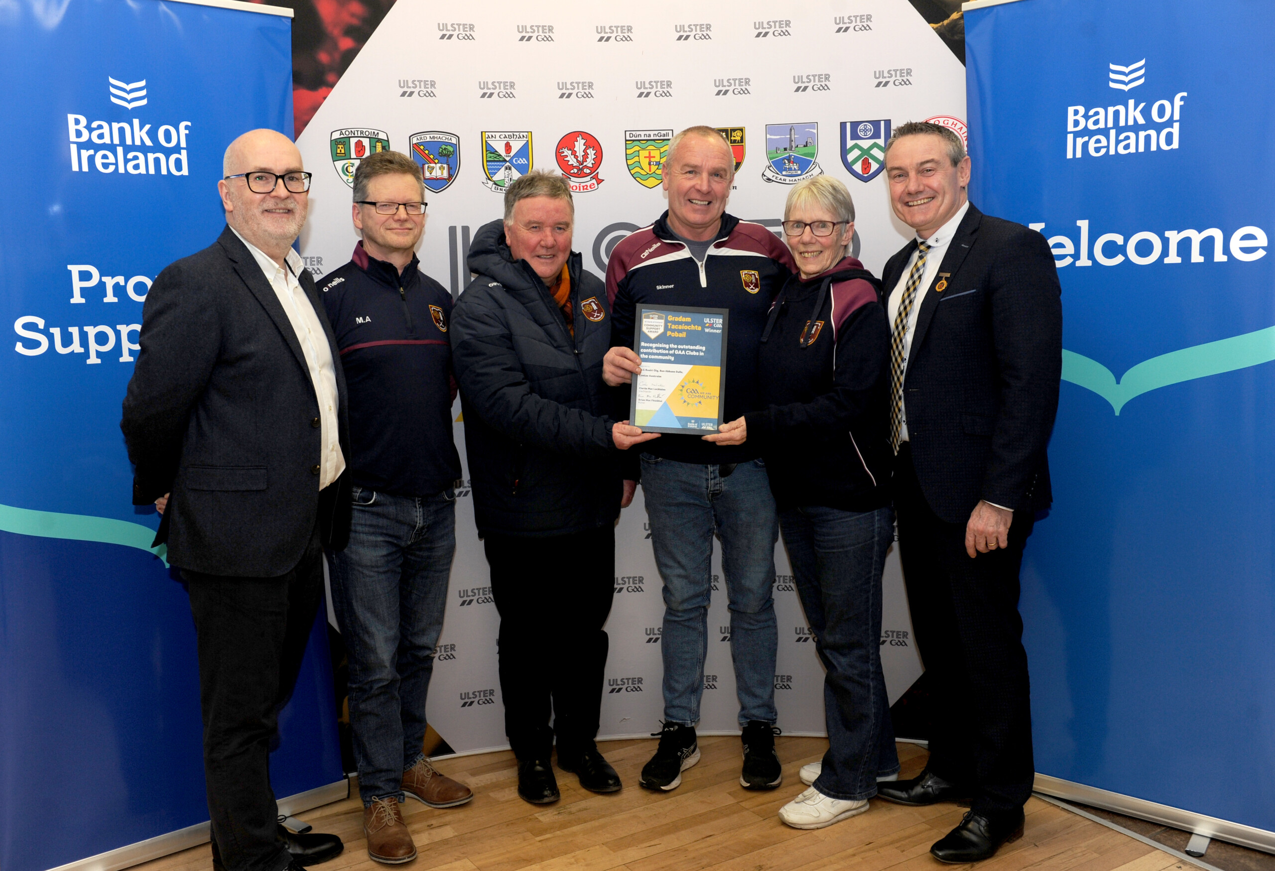 Ruairí Óg Cushendall win prestigious Bank of Ireland Ulster GAA Community Support Award